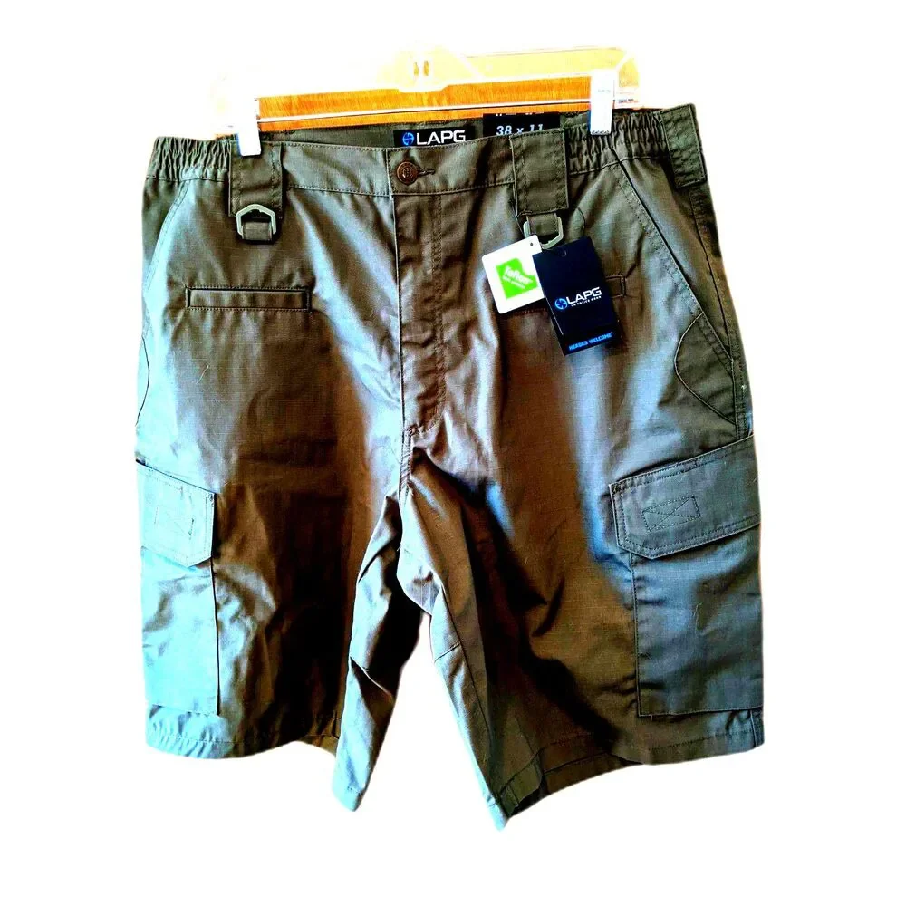 NWT LA Police Gear LAPG Cargo Shorts Mens Operator Tactical Cargo Green Sz 38x11